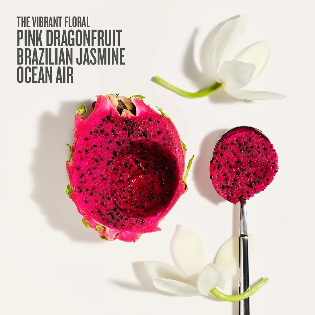 the vibrant floral pink dragonfruit brazilian jasmine ocean air