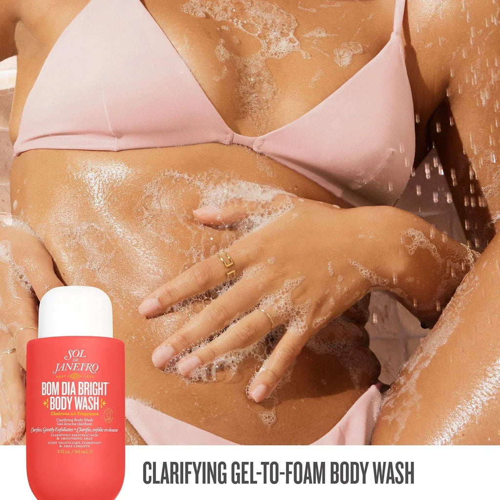 clarifying gel-to-foam body wash