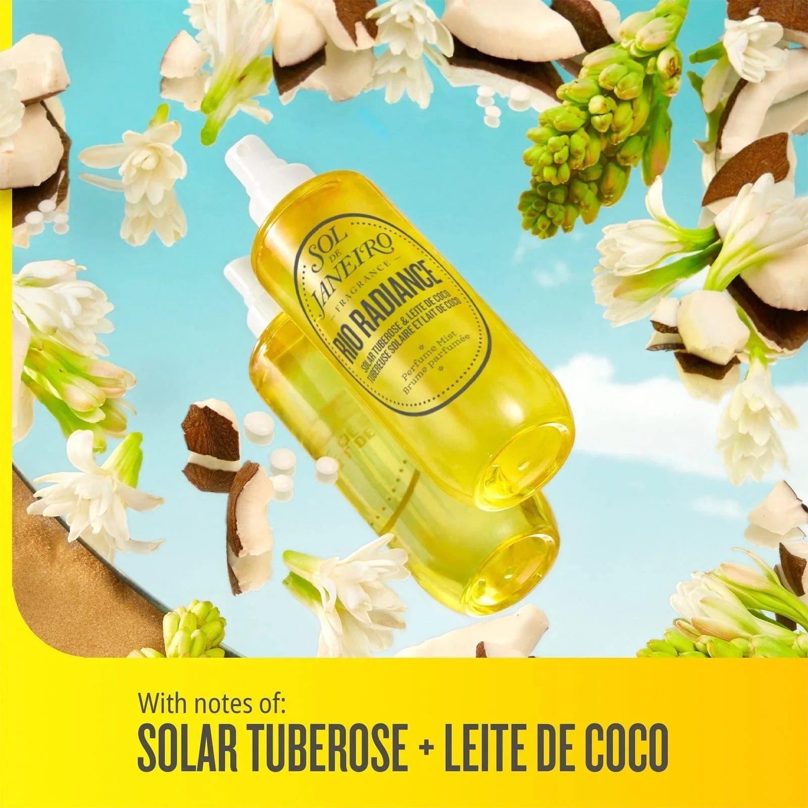Cheirosa 87 perfume mist with notes of solar tuberose + leite de coco